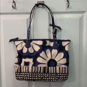 Blue flower Coach handbag